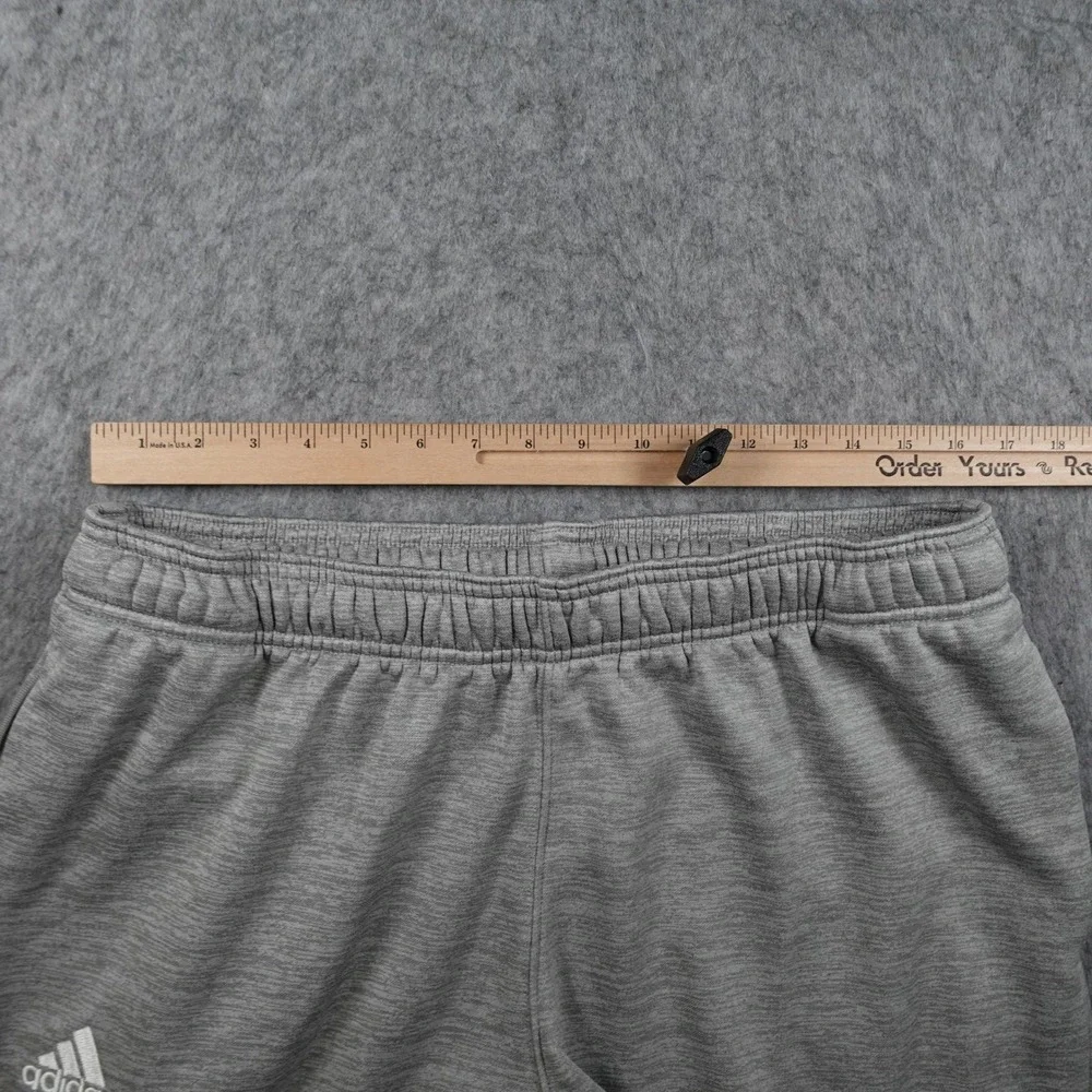 Adidas Pants Mens Large Gray Climawarm Fleece AA9580 Straight Leg Sweatpants